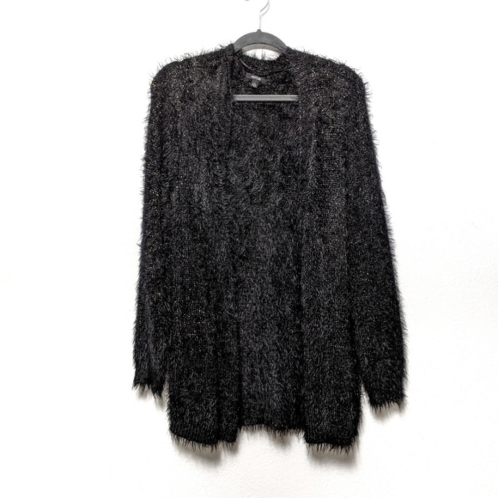 Fuzzy Sparkle Long Cardigan